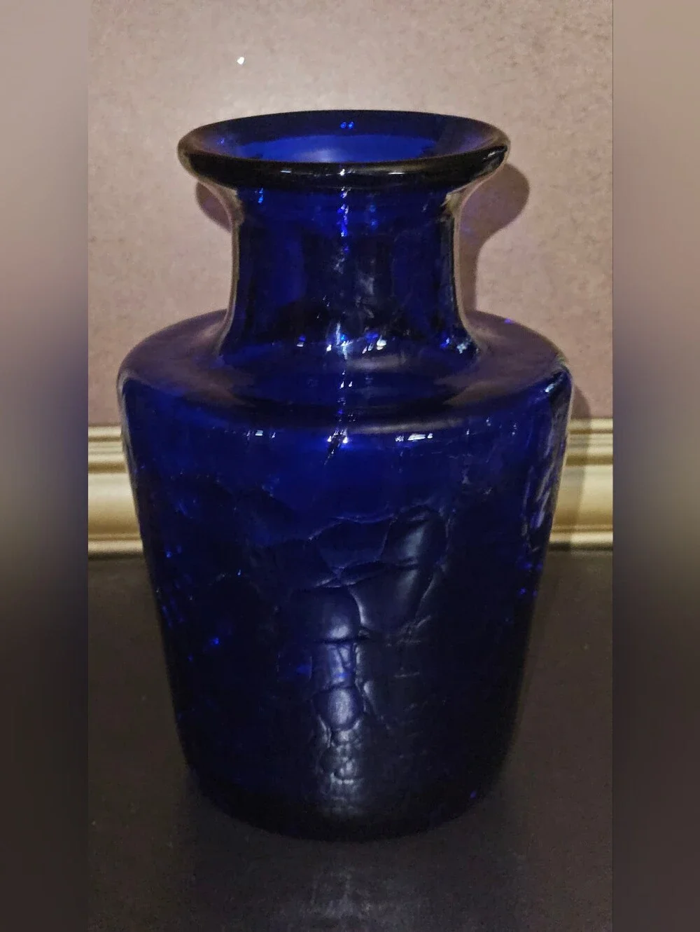 Cobalt Blue Decorative Glass Vase